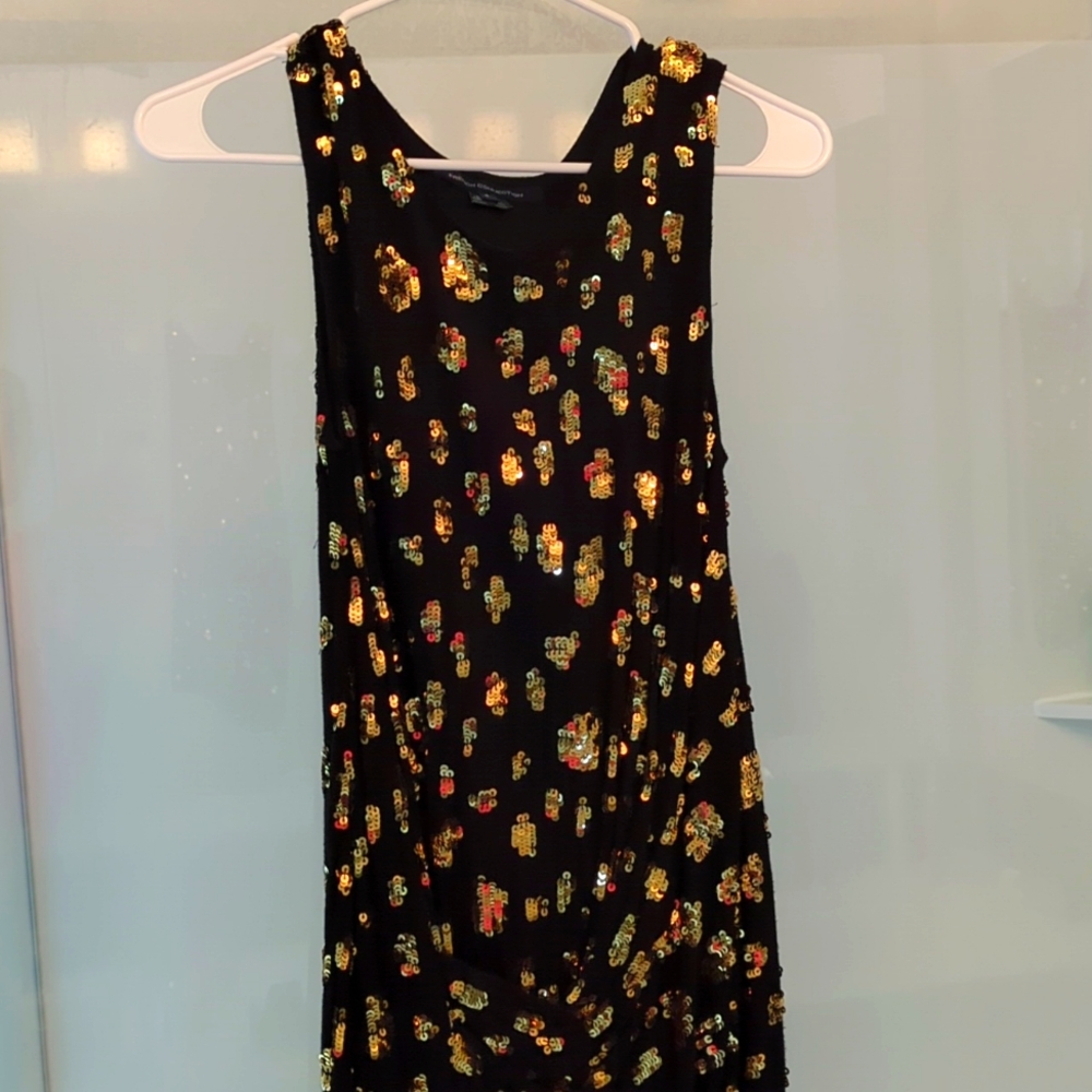 French connection black sequin dress (size 4)